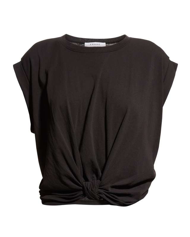 Knotted Roll-Sleeve T